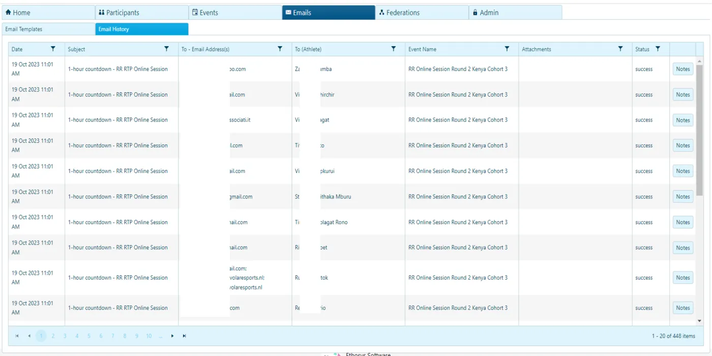 Athlete Federation Tool